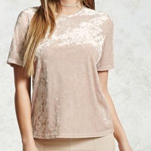 Forever 21 Crushed Velvet Boxy Tee